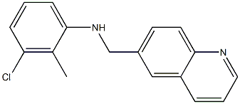 3-chloro-2-methyl-N-(quinolin-6-ylmethyl)aniline 结构式