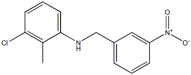 3-chloro-2-methyl-N-[(3-nitrophenyl)methyl]aniline 结构式