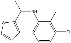 3-chloro-2-methyl-N-[1-(thiophen-2-yl)ethyl]aniline 结构式
