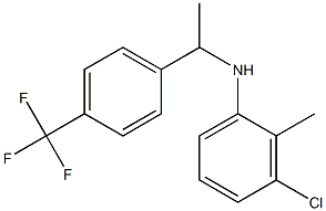 3-chloro-2-methyl-N-{1-[4-(trifluoromethyl)phenyl]ethyl}aniline 结构式