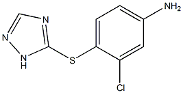 3-chloro-4-(1H-1,2,4-triazol-5-ylsulfanyl)aniline 结构式