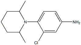 3-chloro-4-(2,6-dimethylpiperidin-1-yl)aniline 结构式