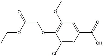 3-chloro-4-(2-ethoxy-2-oxoethoxy)-5-methoxybenzoic acid 结构式