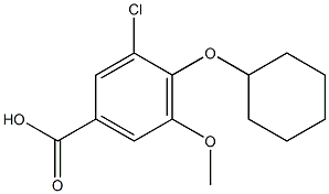 3-chloro-4-(cyclohexyloxy)-5-methoxybenzoic acid 结构式