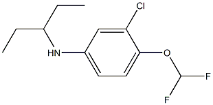 3-chloro-4-(difluoromethoxy)-N-(pentan-3-yl)aniline 结构式
