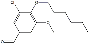 3-chloro-4-(hexyloxy)-5-methoxybenzaldehyde 结构式