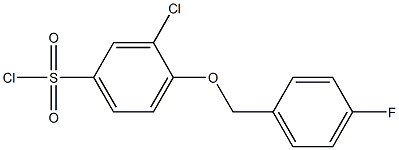 3-chloro-4-[(4-fluorophenyl)methoxy]benzene-1-sulfonyl chloride 结构式