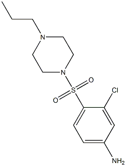 3-chloro-4-[(4-propylpiperazine-1-)sulfonyl]aniline 结构式