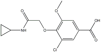3-chloro-4-[(cyclopropylcarbamoyl)methoxy]-5-methoxybenzoic acid 结构式