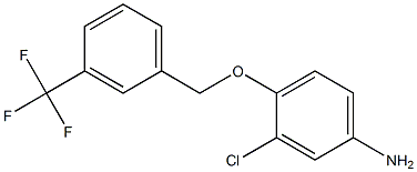 3-chloro-4-{[3-(trifluoromethyl)phenyl]methoxy}aniline 结构式