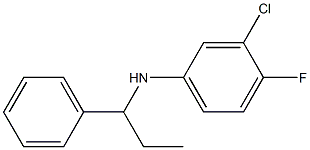 3-chloro-4-fluoro-N-(1-phenylpropyl)aniline 结构式