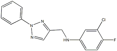3-chloro-4-fluoro-N-[(2-phenyl-2H-1,2,3-triazol-4-yl)methyl]aniline 结构式