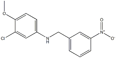 3-chloro-4-methoxy-N-[(3-nitrophenyl)methyl]aniline 结构式