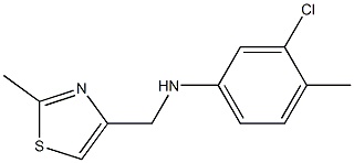3-chloro-4-methyl-N-[(2-methyl-1,3-thiazol-4-yl)methyl]aniline 结构式