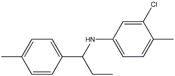 3-chloro-4-methyl-N-[1-(4-methylphenyl)propyl]aniline 结构式