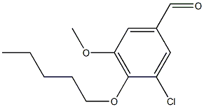 3-chloro-5-methoxy-4-(pentyloxy)benzaldehyde 结构式