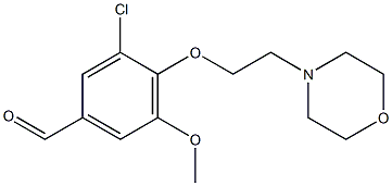 3-chloro-5-methoxy-4-[2-(morpholin-4-yl)ethoxy]benzaldehyde 结构式