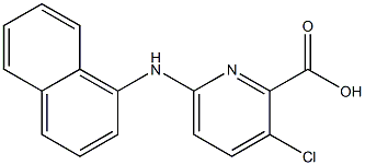 3-chloro-6-(naphthalen-1-ylamino)pyridine-2-carboxylic acid 结构式
