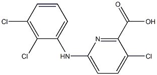 3-chloro-6-[(2,3-dichlorophenyl)amino]pyridine-2-carboxylic acid 结构式
