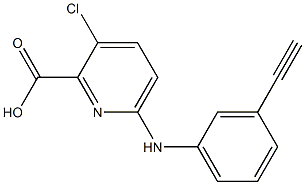 3-chloro-6-[(3-ethynylphenyl)amino]pyridine-2-carboxylic acid 结构式