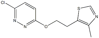 3-chloro-6-[2-(4-methyl-1,3-thiazol-5-yl)ethoxy]pyridazine 结构式