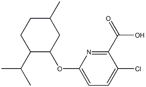 3-chloro-6-{[5-methyl-2-(propan-2-yl)cyclohexyl]oxy}pyridine-2-carboxylic acid 结构式