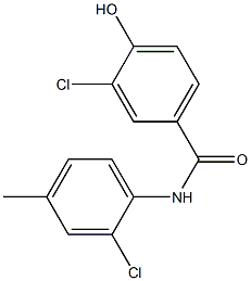 3-chloro-N-(2-chloro-4-methylphenyl)-4-hydroxybenzamide 结构式