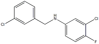 3-chloro-N-[(3-chlorophenyl)methyl]-4-fluoroaniline 结构式