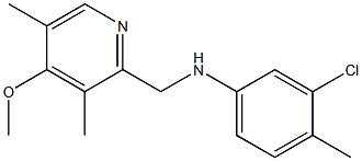 3-chloro-N-[(4-methoxy-3,5-dimethylpyridin-2-yl)methyl]-4-methylaniline 结构式