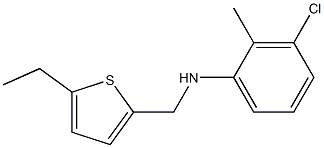 3-chloro-N-[(5-ethylthiophen-2-yl)methyl]-2-methylaniline 结构式