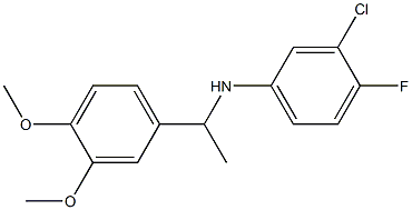 3-chloro-N-[1-(3,4-dimethoxyphenyl)ethyl]-4-fluoroaniline 结构式