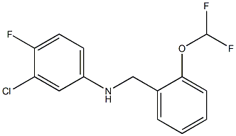 3-chloro-N-{[2-(difluoromethoxy)phenyl]methyl}-4-fluoroaniline 结构式