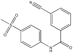 3-cyano-N-(4-methanesulfonylphenyl)benzamide 结构式