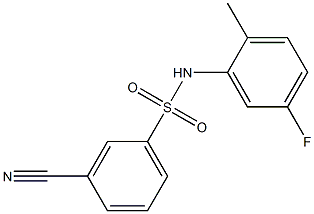 3-cyano-N-(5-fluoro-2-methylphenyl)benzenesulfonamide 结构式