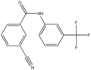 3-cyano-N-[3-(trifluoromethyl)phenyl]benzamide 结构式