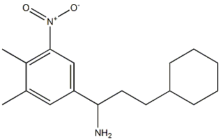 3-cyclohexyl-1-(3,4-dimethyl-5-nitrophenyl)propan-1-amine 结构式