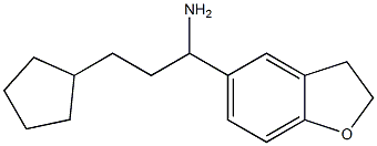 3-cyclopentyl-1-(2,3-dihydro-1-benzofuran-5-yl)propan-1-amine 结构式