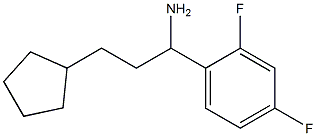 3-cyclopentyl-1-(2,4-difluorophenyl)propan-1-amine 结构式