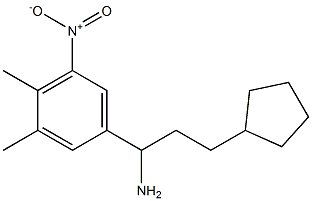 3-cyclopentyl-1-(3,4-dimethyl-5-nitrophenyl)propan-1-amine 结构式