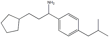 3-cyclopentyl-1-[4-(2-methylpropyl)phenyl]propan-1-amine 结构式