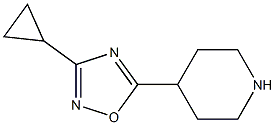 3-cyclopropyl-5-(piperidin-4-yl)-1,2,4-oxadiazole 结构式