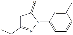 3-ethyl-1-(3-methylphenyl)-4,5-dihydro-1H-pyrazol-5-one 结构式