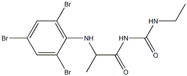 3-ethyl-1-{2-[(2,4,6-tribromophenyl)amino]propanoyl}urea 结构式