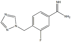 3-fluoro-4-(1H-1,2,4-triazol-1-ylmethyl)benzenecarboximidamide 结构式