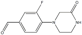 3-fluoro-4-(3-oxopiperazin-1-yl)benzaldehyde 结构式