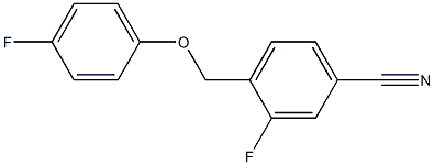 3-fluoro-4-(4-fluorophenoxymethyl)benzonitrile 结构式