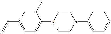 3-fluoro-4-(4-phenylpiperazin-1-yl)benzaldehyde 结构式