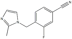 3-fluoro-4-[(2-methyl-1H-imidazol-1-yl)methyl]benzonitrile 结构式