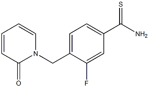 3-fluoro-4-[(2-oxopyridin-1(2H)-yl)methyl]benzenecarbothioamide 结构式