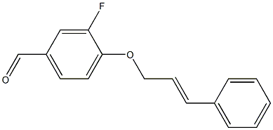 3-fluoro-4-[(3-phenylprop-2-en-1-yl)oxy]benzaldehyde 结构式